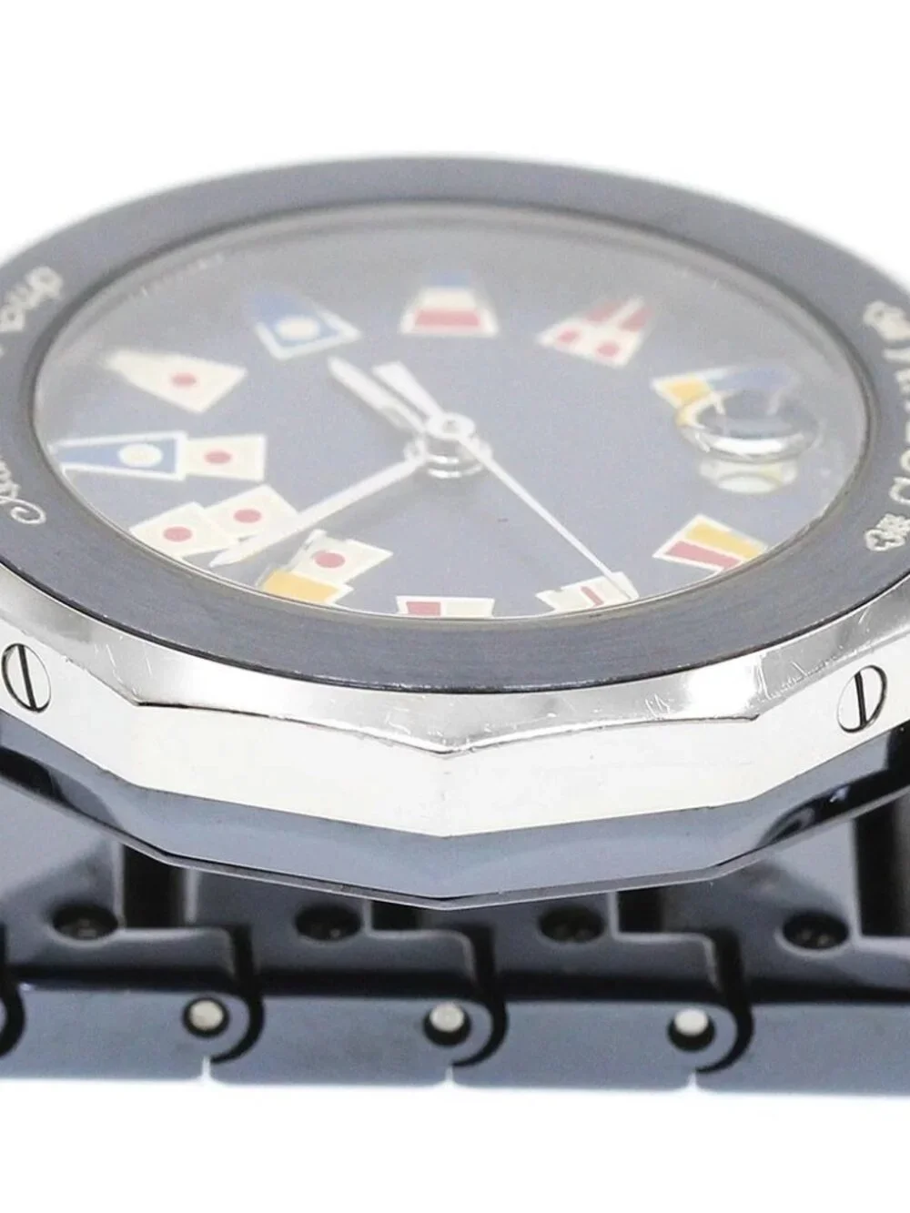 CORUM Admirals cup 39.610.30V050 Date Navy Dial Quartz Ladies Watch_965220